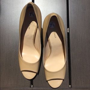 Cole Haan Nike Air Nude colored open toed Pumps